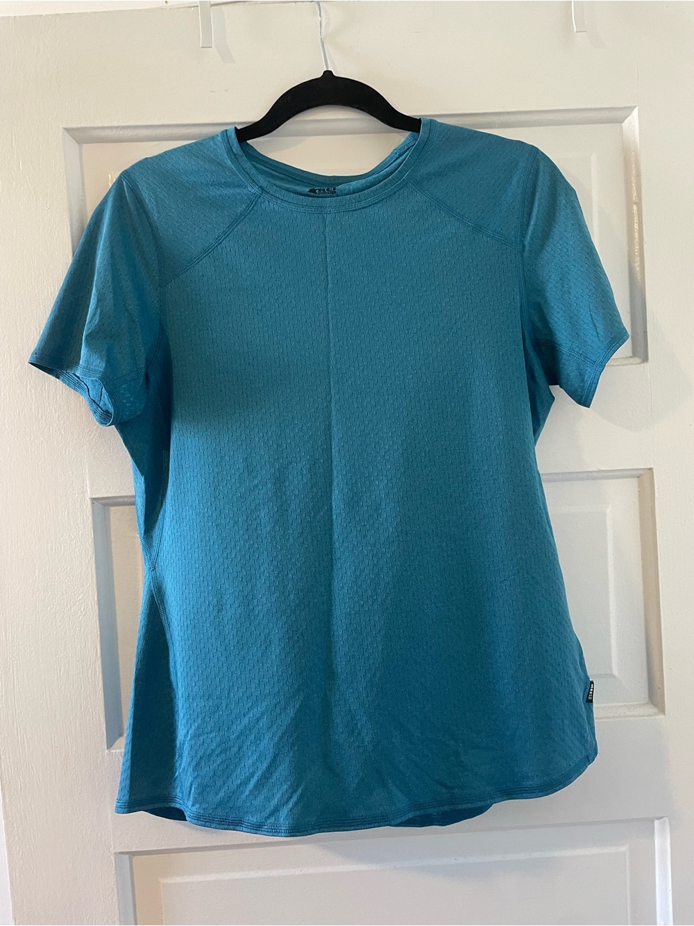 REI Women's Short-Sleeve Performance Tee in Teal Blue